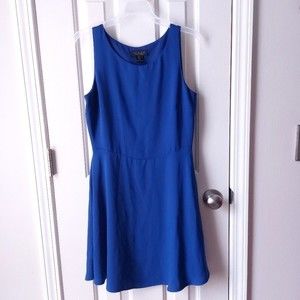 Rachel Zoe - Blue Fit & Flare Sleeveless Knee-Length Semi-Formal Side Zip Dress